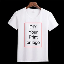 Camiseta con impresión personalizada para mujer y chica, camisetas con Logo de foto DIY, ropa de hombre y niño, camiseta informal para niños