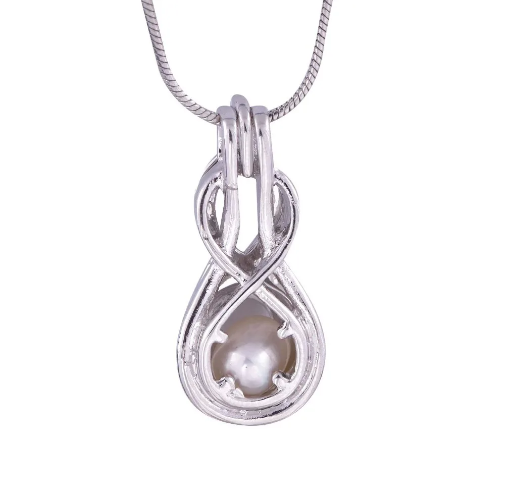 18KGP Infinity Symbol Locket Cages Infinite Note Style Pearl Gem Bead Cage Pendant DIY Fashion Jewelry Making Mountings | Украшения и