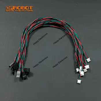 

DFRobot 10pcs/lot Digital Sensor Cable, 50V 1A 30cm 3-pin PH2.0 plug + 3-cell DuPont plug For Arduino + Other development board