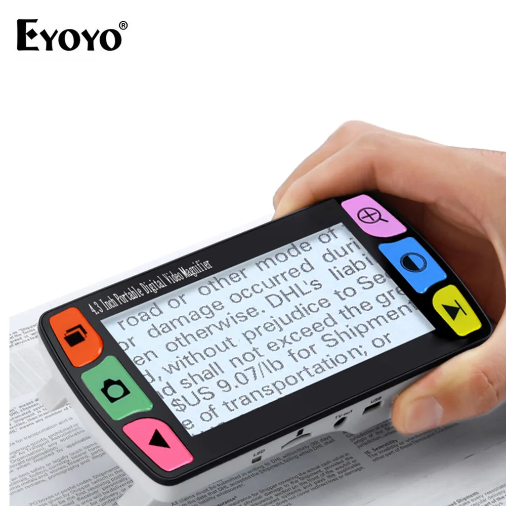 Eyoyo FD43 4.3" Video Magnifier Portable 6x 16x Low Vision Aid Pocket