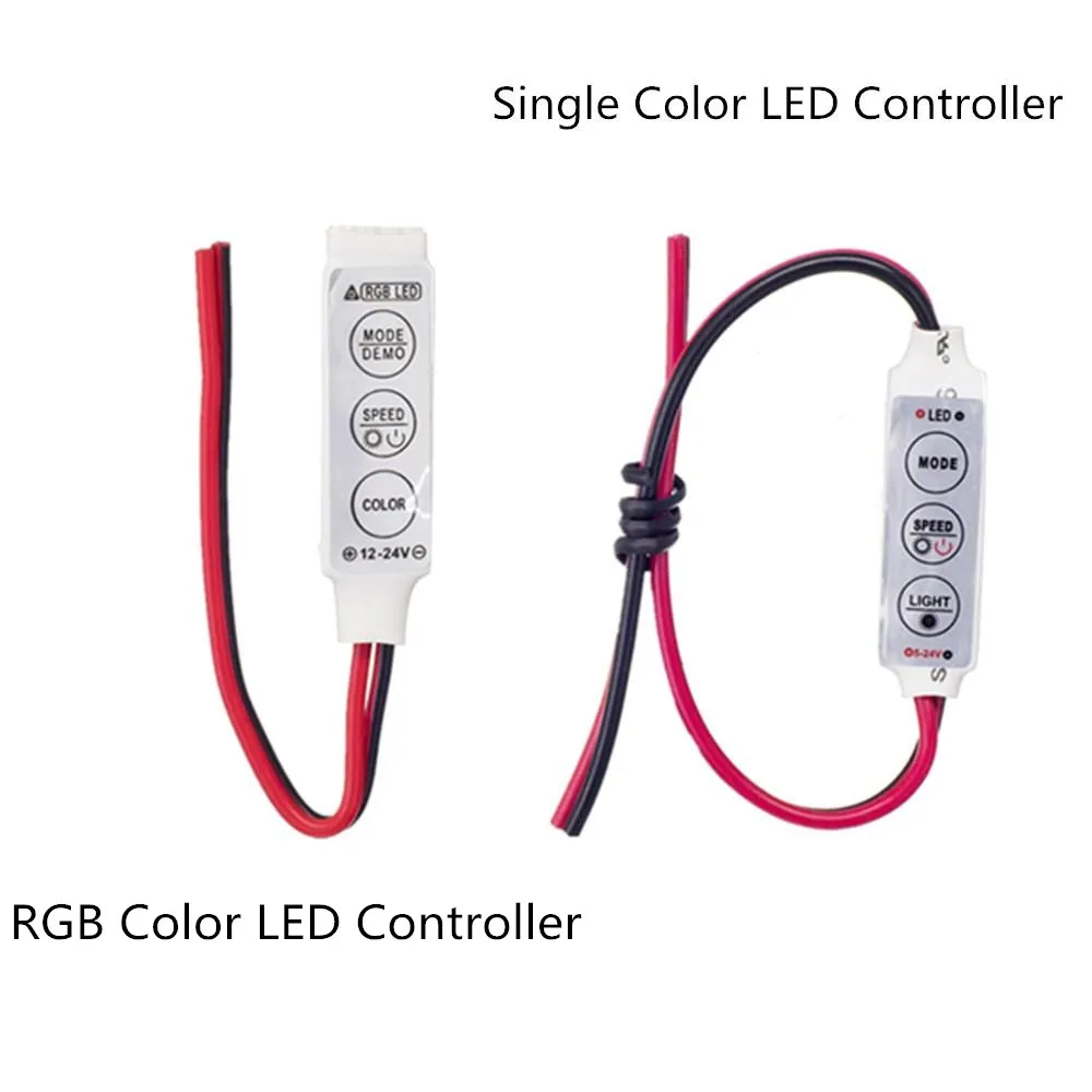 OSIDEN мини 3 Ключи один Цвет RGB светодиодный контроллер Яркость Dimmer12V-24v 6A для светодиодный 3528 5050 полосы света легко работать ключ