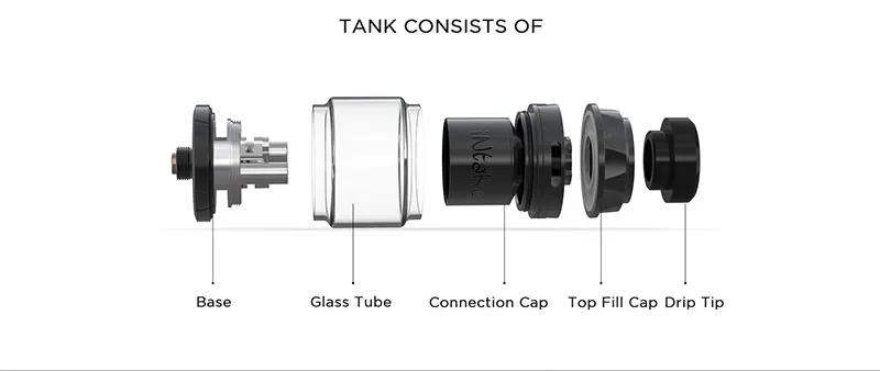 Augvape потребление RTA электронная сигарета распылитель герметичным дно воздуха прямой для катушки одной катушка 24 мм 4,2 мл Atomizer емкость для