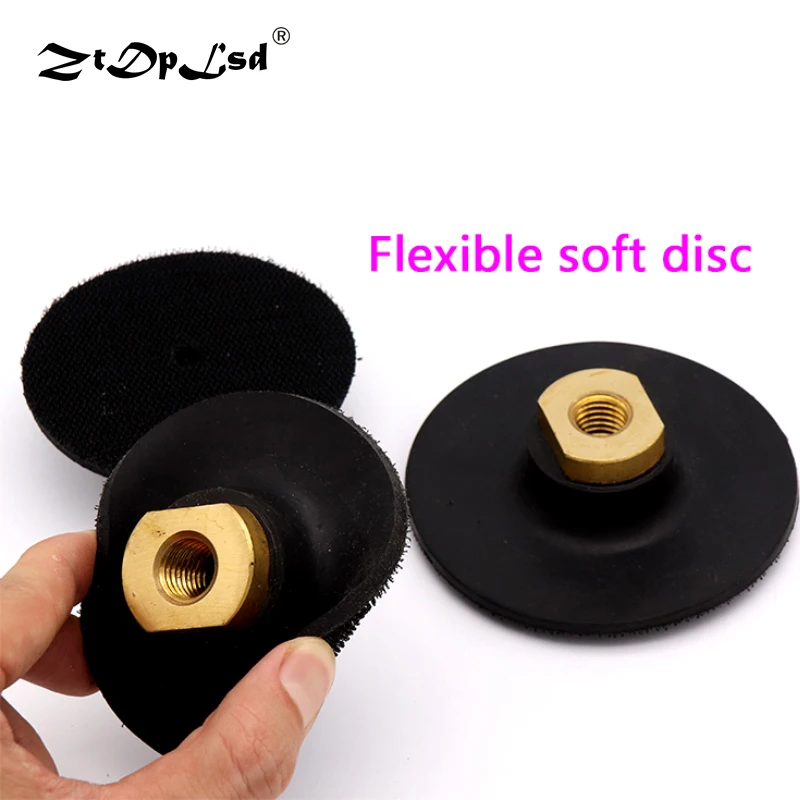

1PCS 3" 4" Rubber Based Back Pad M10/14 Thread Diameter For Diamond Polishing Backer Pads Sanding Discs Backing Holder