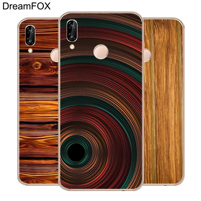 DREAMFOX M154 Мягкий силиконовый чехол из ТПУ с Деревянной Стеной для huawei Honor 6A 6C 6X 7C 7X8