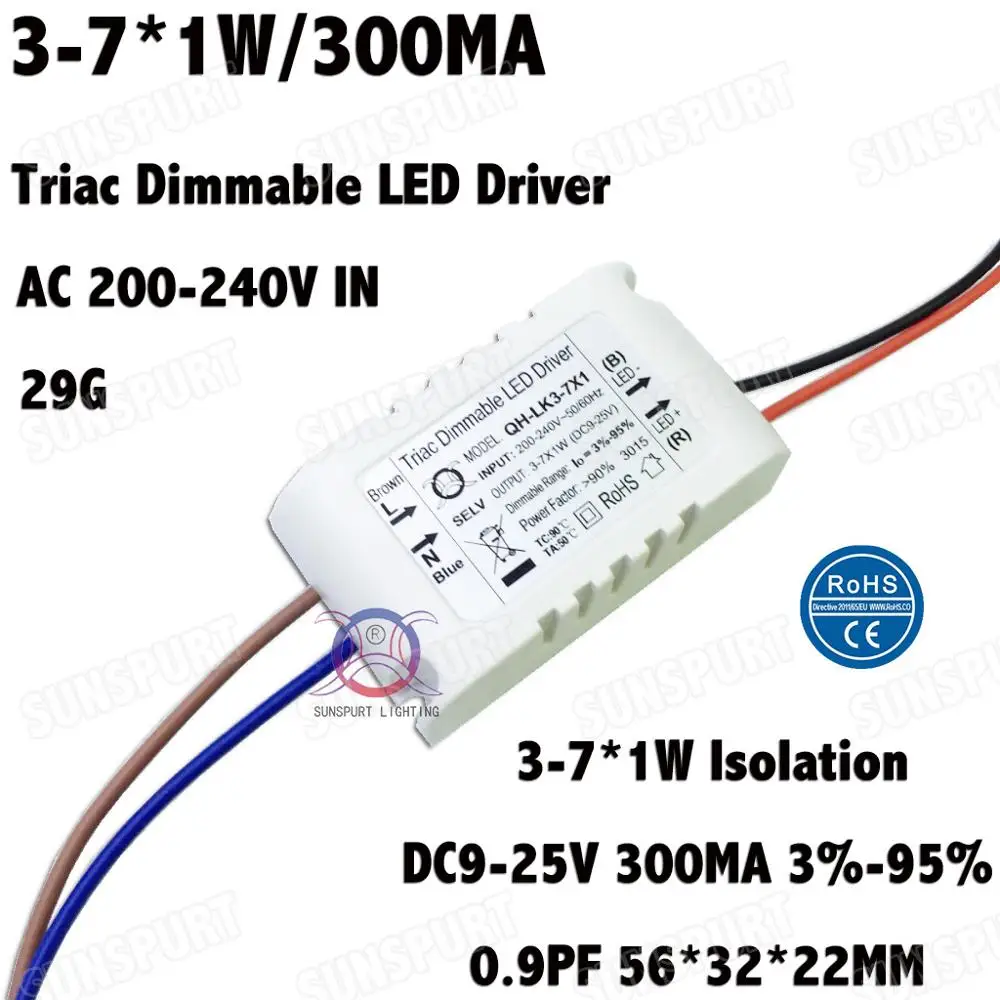 2 шт. светодиодный драйвер 3 Вт 7 с регулируемой яркостью|led incandescent|led tube power supplysupplies