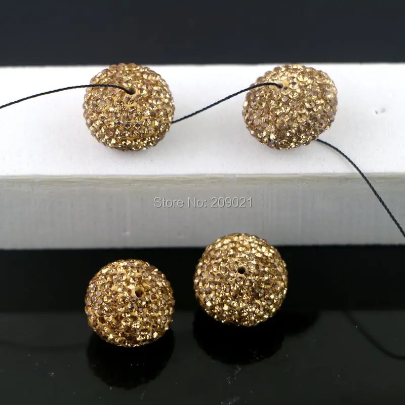 

DIY 20pcs Pave Rhinestone Crystal Loose Spacer Beads