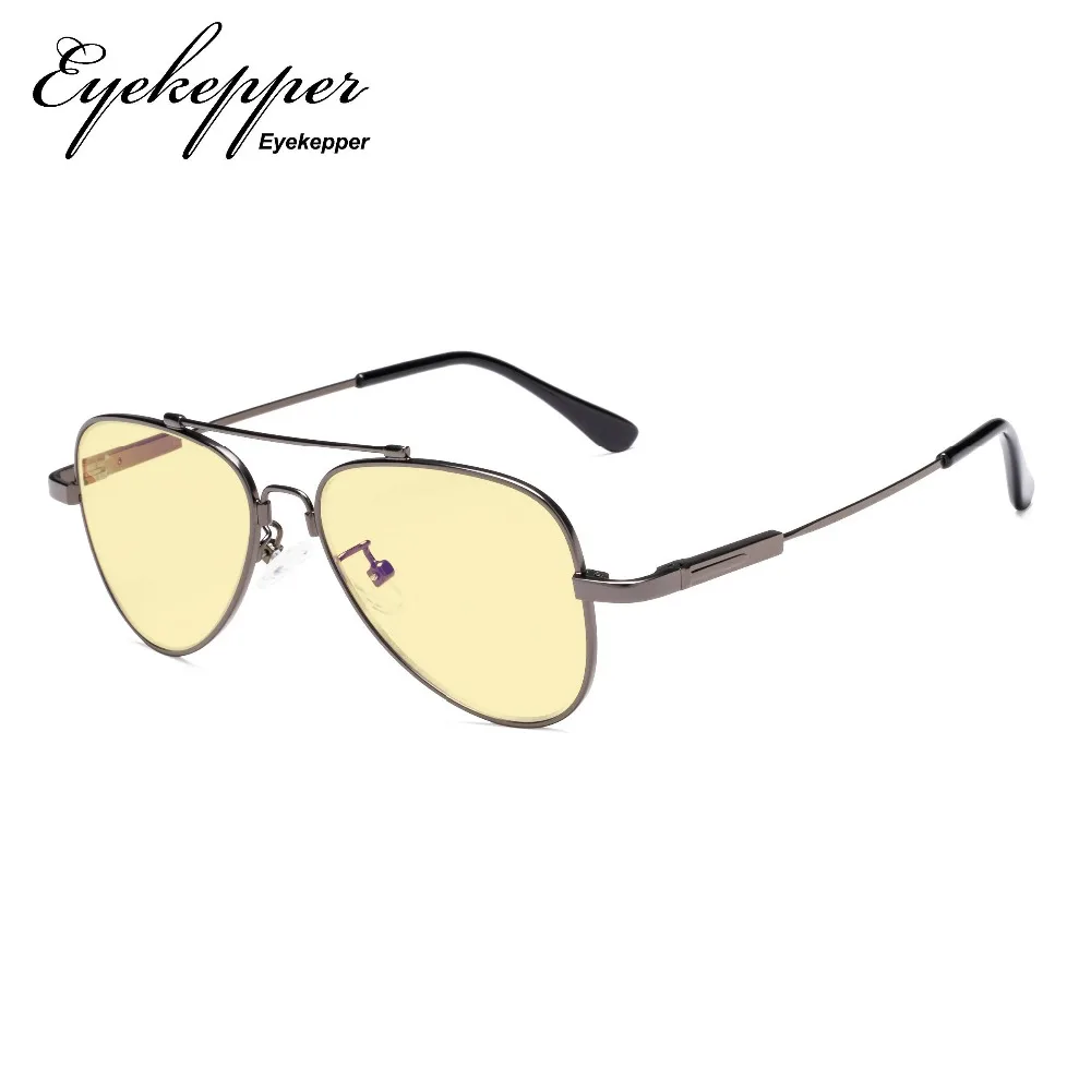 TMK1801 Eyekepper анти-синие легкие очки для детей очки для компьютера Pilot style оправа с эффектом памяти-желтые тонированные линзы очки
