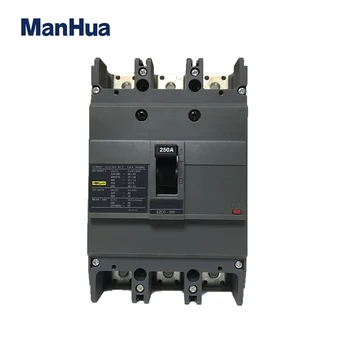 

Manhua CB CE Certificated Breaking Capacity 35kA 250A Triples Poles EZCC-250 Moulded Case Circuit Breaker