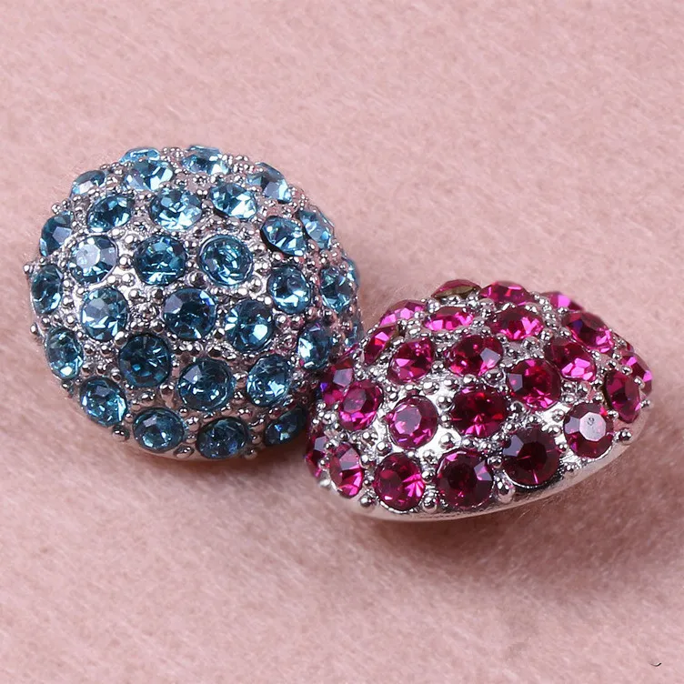 

Ladies fashion mixed red crystal blue rhinestone semicircular bottom buttons craft scrapbooking sewing fashion accessories