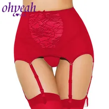 Ohyeahlover, сексуальная Кружевная подвязка, трусики, женское нижнее белье, высокая талия, подтяжки, женские сексуальные, размера плюс, пояс для чулок, PM5140