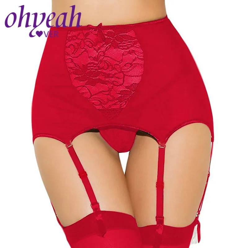 

Ohyeahlover Sexy Lace Garter Panty Mujer Jaretelles Lingerie High Waist Suspenders Women Sexy Plus Size Belt For Stocking PM5140