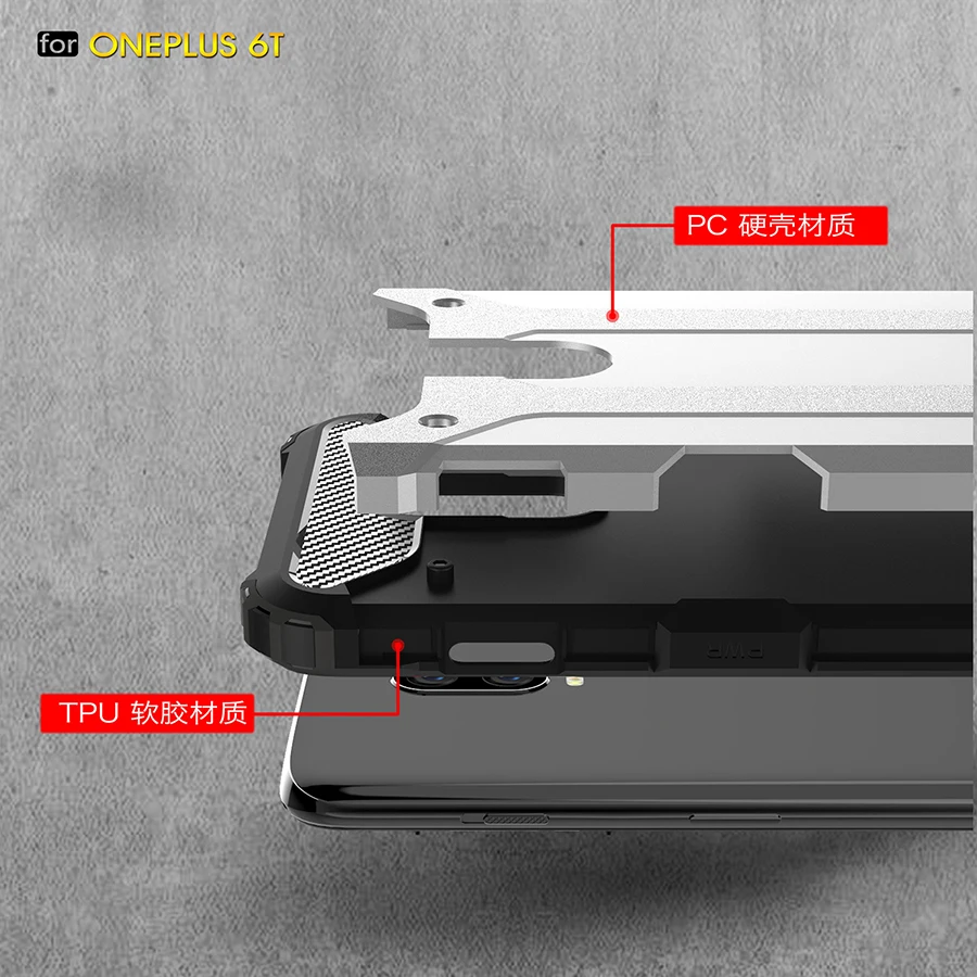 Чехол RIJOW One Plus 6T для OnePlus 7T Pro чехол-накладка на заднюю панель из поликарбоната+ ТПУ чехол для телефона One Plus 6 1 Plus 7 Pro чехол s