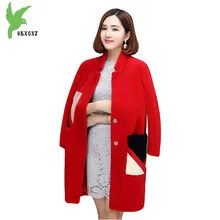 New Boutique Women Winter Imitation Fur coat Fashion Long Style Wool Fur Casual Warm Clothing Plus Size Loose Jacket OKXGNZ A903