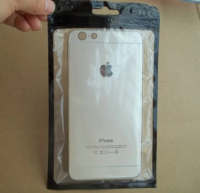

100pcs 12*20cm Double clear Plastic zipper Retail package bag for iphone 5 5s 6 6plug samsung s5 s6 s3 mobile case Packaging bag