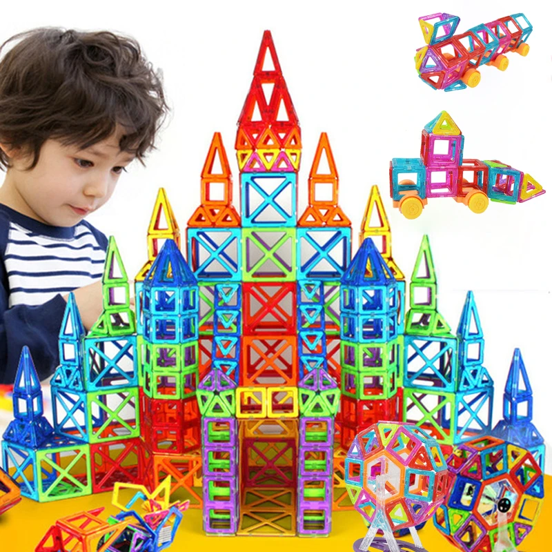 

Mini Magnetic Designer Construction Set Model & Building Toy Magnetic Blocks Educational Baby Toys For Kids Christmas Gifts