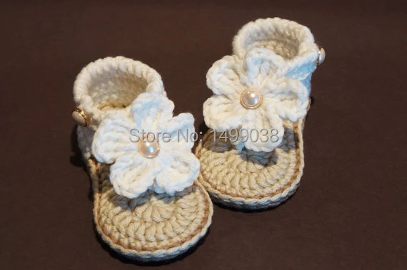 Chaussures De Bebe Fille Sandales Pour Bebe En Crochet Tongs De Bebe En Crochet Chaussures De Bebe Blanc Casse Aliexpress
