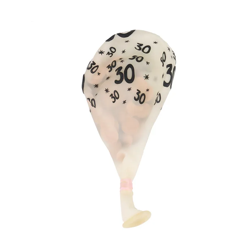 5Pcs 30 40 50th Happy Birthday Rose gold confetti filled Latex balloons Wedding Decorations Party Supplies Balloons S27 (1)