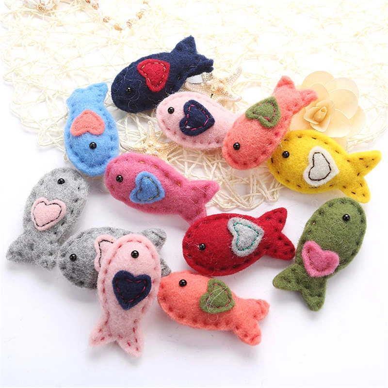 1 ピースウールはdiyのクラフト魚ハートデザイン突くdiyキットマルチユースクリスマスツリー装飾ブローチ子供ヘアバンド 4 スタイル Hair Band Hair Designhair Band Hair Aliexpress