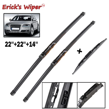 

Erick's Wiper LHD Front & Rear Wiper Blades For Audi A6 C6 2004 - 2011 Windshield Windscreen Front Rear Window 22"+22"+14"