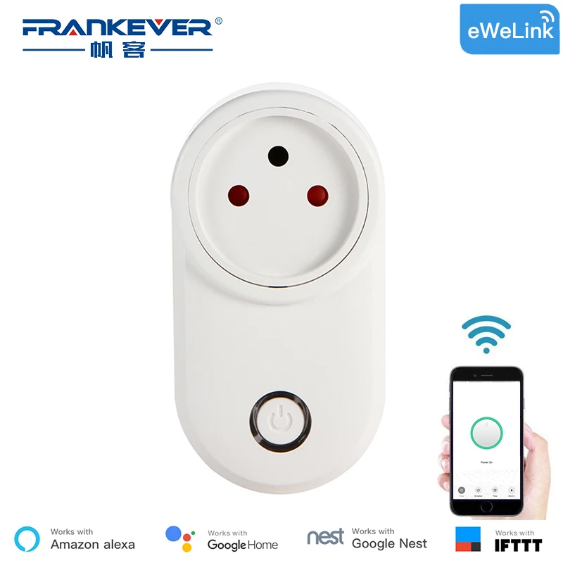 FrankEver Israel font b WIFI b font Smart Plug Smart Timing Socket Wireless Outlet Voice Intelligent