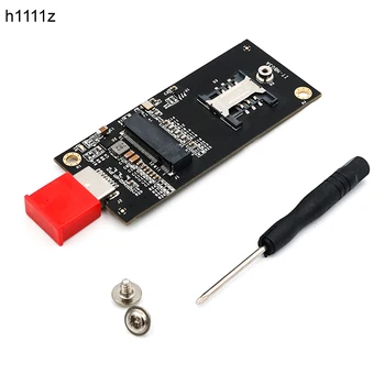 

H1111Z Add On Cards USB to M.2/M2/NGFF/USIM Adapter Raiser M.2 USB 3.0 Card/Board with SIM 6pin Slot for WWAN/LTE 2/3/4G Module