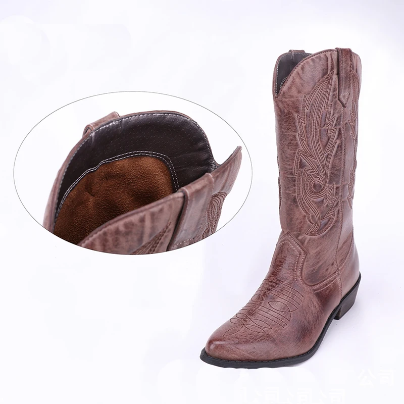 Yu-Kube-Classic-Embroidered-Western-Rodeo-Cowboy-Boots-for-Women-Leather-Cowgirl-Boots-Low-Heels-Shoes
