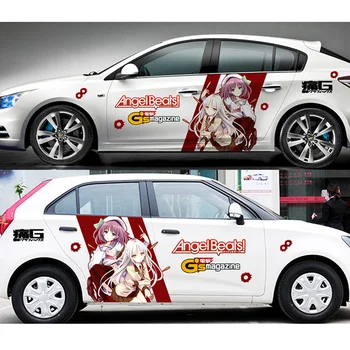 

Car Decoration Stickers Waterproof Japanese Anime Angel Beats Drift Racing Decal Stickers Suit For Ford Honda VW Mazda Skoda