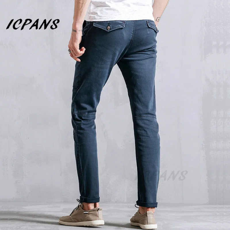 

ICPANS Cargo Pants Men Spring Autumn 2019 Regular Casual Pants Male Trousers Sweatpants Hombre Fashion Slim Fit Mens Pants