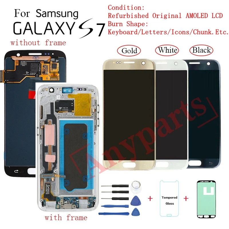 Продажа Для Samsung S7 G930F G930FD дисплей ЖК экран Замена для Samsung G930V G930T G930W8 ЖК экран