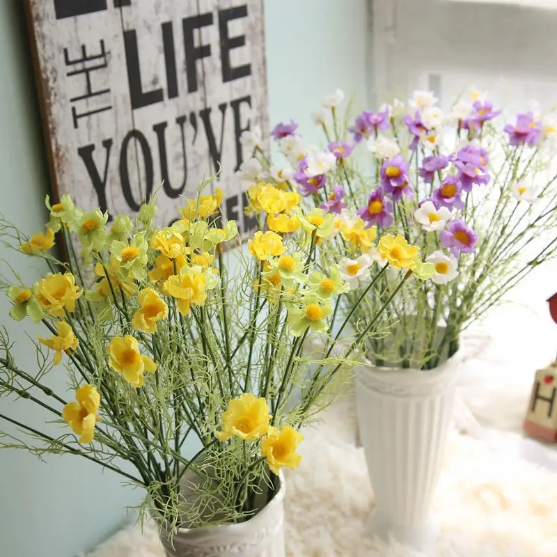 Artificial Dried Flowers wild chrysanthemum wedding supplies home fake flower decoration diy