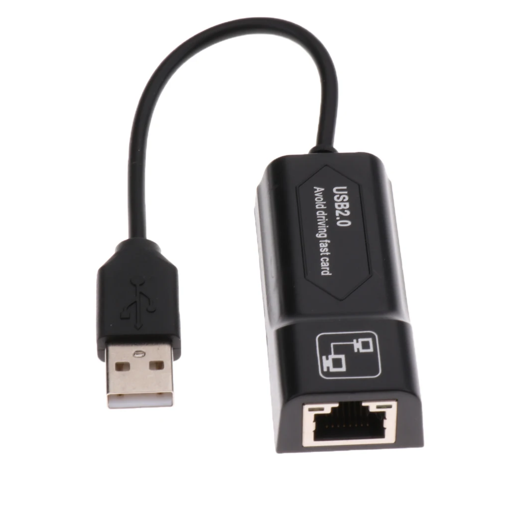 80MA/5V Ethernet Adapter for USB to RJ45 Port 10/100Mbps USB 2.0
