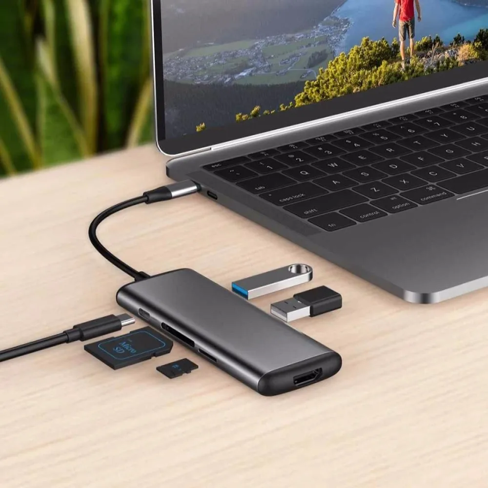  Xiaomi Hagibis Type-C Multifunctional Converter Dual USB 3.0 Data Adapter for HDMI SD/TF FOR Macboo
