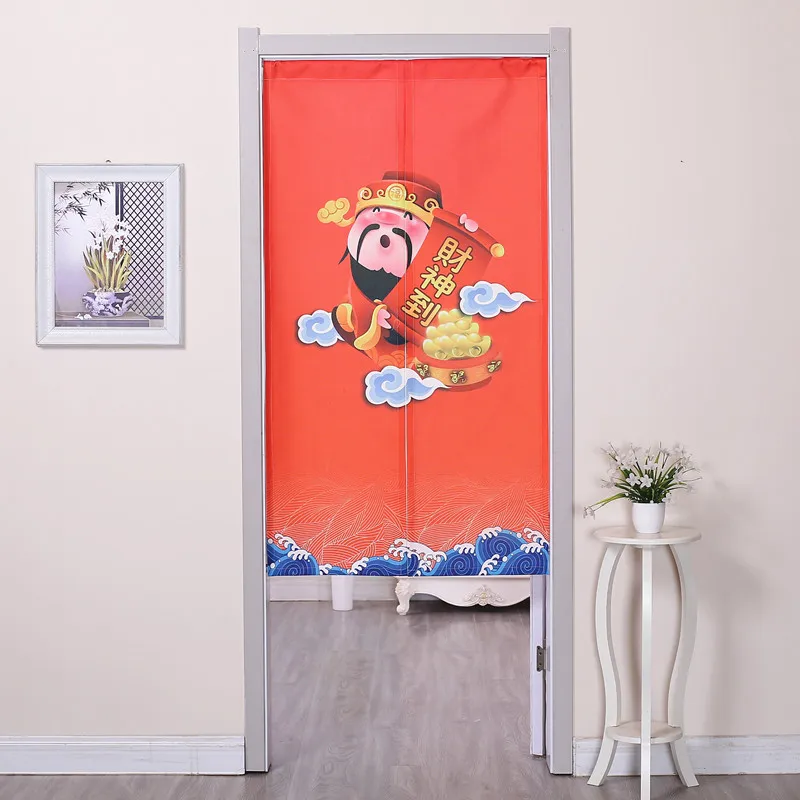 Japanese-style Cotton Linen Door Curtains Cute Lucky Cat Door Curtains Feng Shui Curtain Bedroom Kitchen Curtain Home Decoration - Color: 5