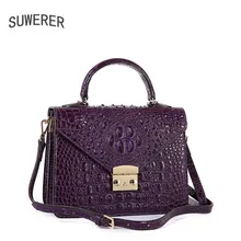 Сумка из натуральной кожи новая сумка из кожи платиновая посылка Высококачественная крокодиловая сумка через плечо сумка-мессенджер