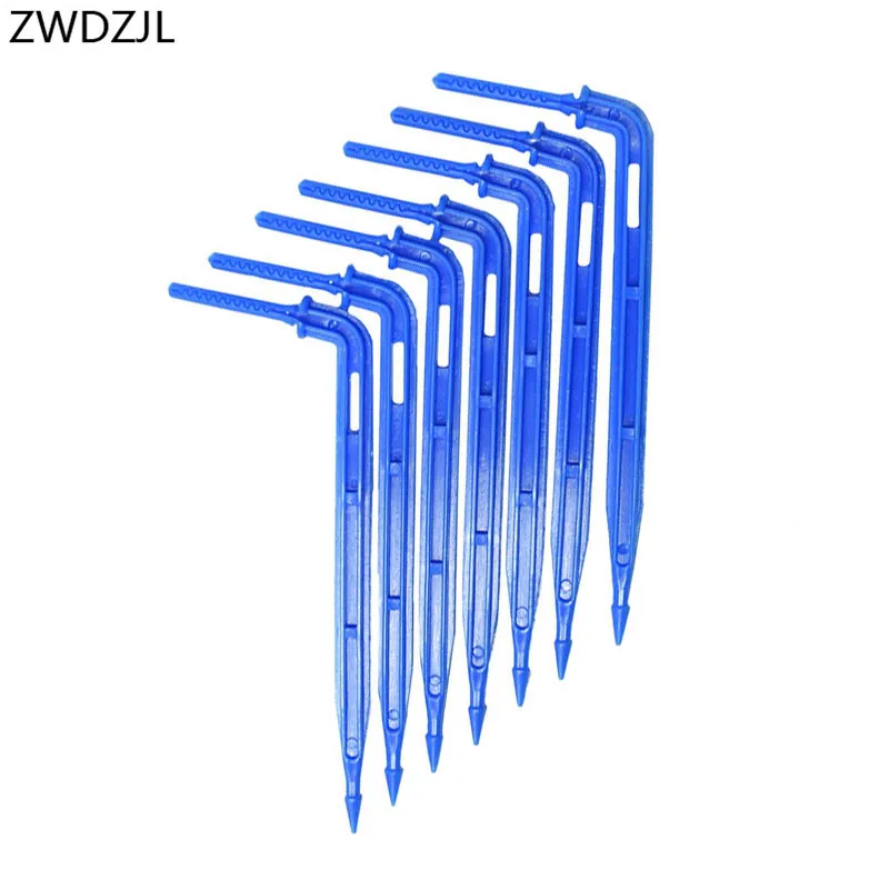 Орошение стрелка капельница локоть стрелка капельного излучателя 3/5 шланг 1/" микро капельного орошения системы капли воды сад 100 шт