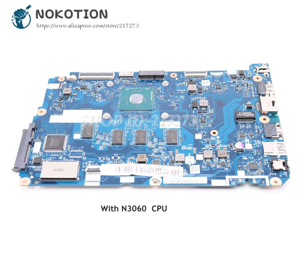 NOKOTION 5B20L77440 CG520 NM-A804 материнская плата для Lenovo ideapad 110-15IBR ноутбука SR2KN N3060 CPU |
