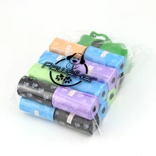 16 рулонов(1 рулон = 20 штук в упаковке) сумки с принтом+ 1 шт. дозатор для костей для домашних животных, мешки для мусора, мешки для уборки, набор биоразлагаемых сумок