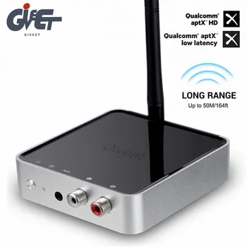 

Long Range Audio Adapter 328ft Bluetooth 5.0 Transmitter Receiver APTX HD& Low Latency Optical RCA 3.5mm AUX for TV Music Stere