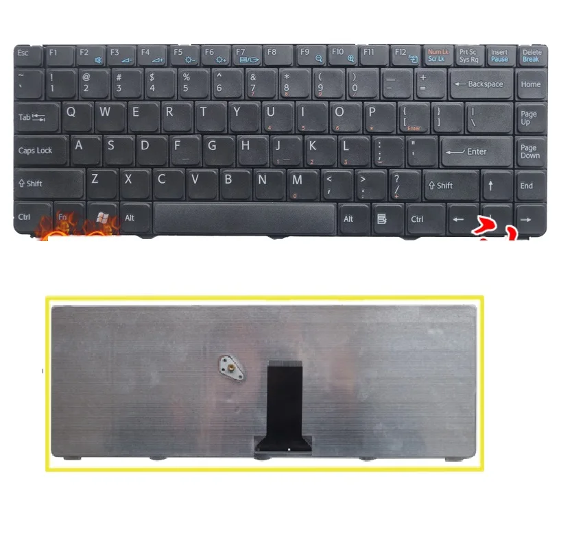 SSEA New Laptop US Keyboard For Sony Vaio VGN NR VGN NR NS VGN NS black