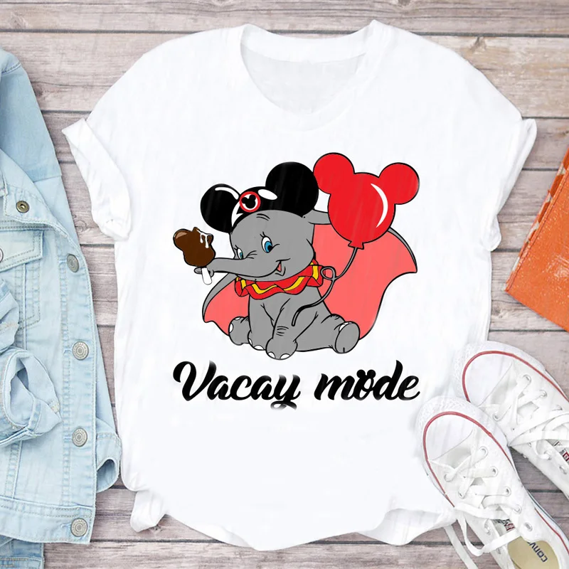 Dumbo Super Fly Футболка женская забавная футболка со слоном Svg Vacay Mode Tshits для женщин и
