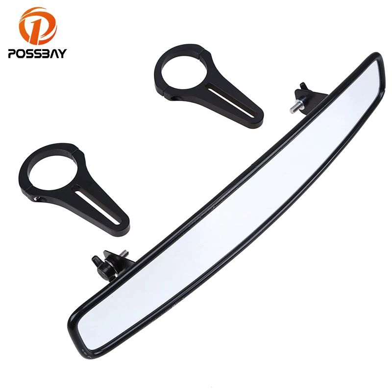 

POSSBAY Universal UTV Rear View Mirror witih Clamp fit for Most UTV With 1.75" Clamp Roll Bar UTV Rearview Mirror Wide Race