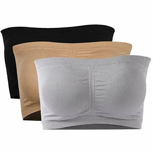 Double Layers Plus Size Strapless Bra Bandeau Tube Removable Padded Top Stretchy Seamless Bandeau Bra Boob Crop Spaghetti Strap Double Layers Plus Size Strapless Bra Bandeau Tube Removable Padded Top Stretchy Seamless Bandeau Bra Boob Crop Spaghetti Strap