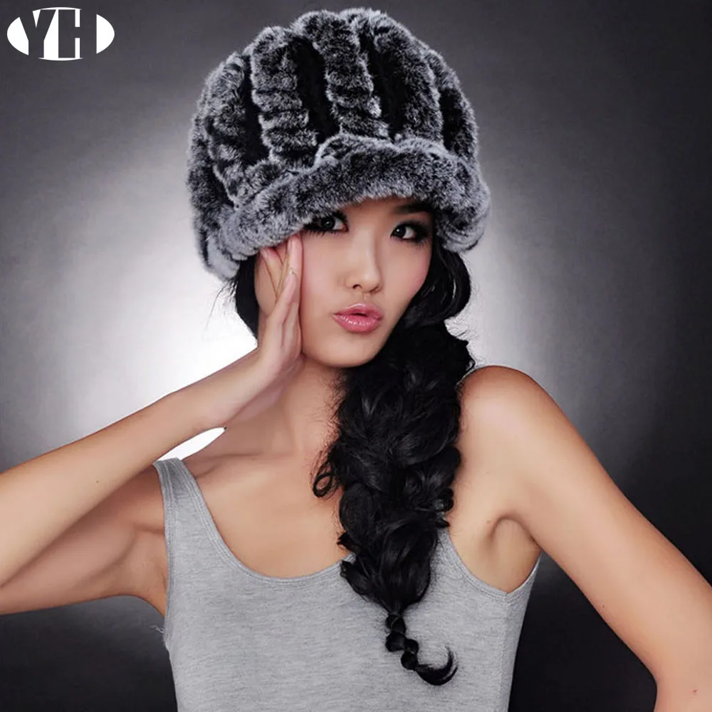 new arrive Winter women real fur hat lady genuine rex rabbit fur Baseball Caps warm fashion natural rabbit fur hats