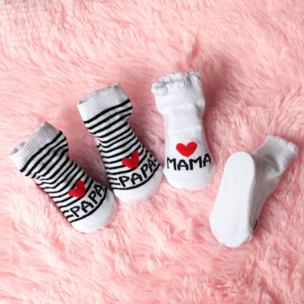 Носки для новорожденных; нескользящие носки-тапочки для маленьких мальчиков и девочек; носки с буквами «Love Mama Papa»; neonato recien nacido; Лидер продаж;#06