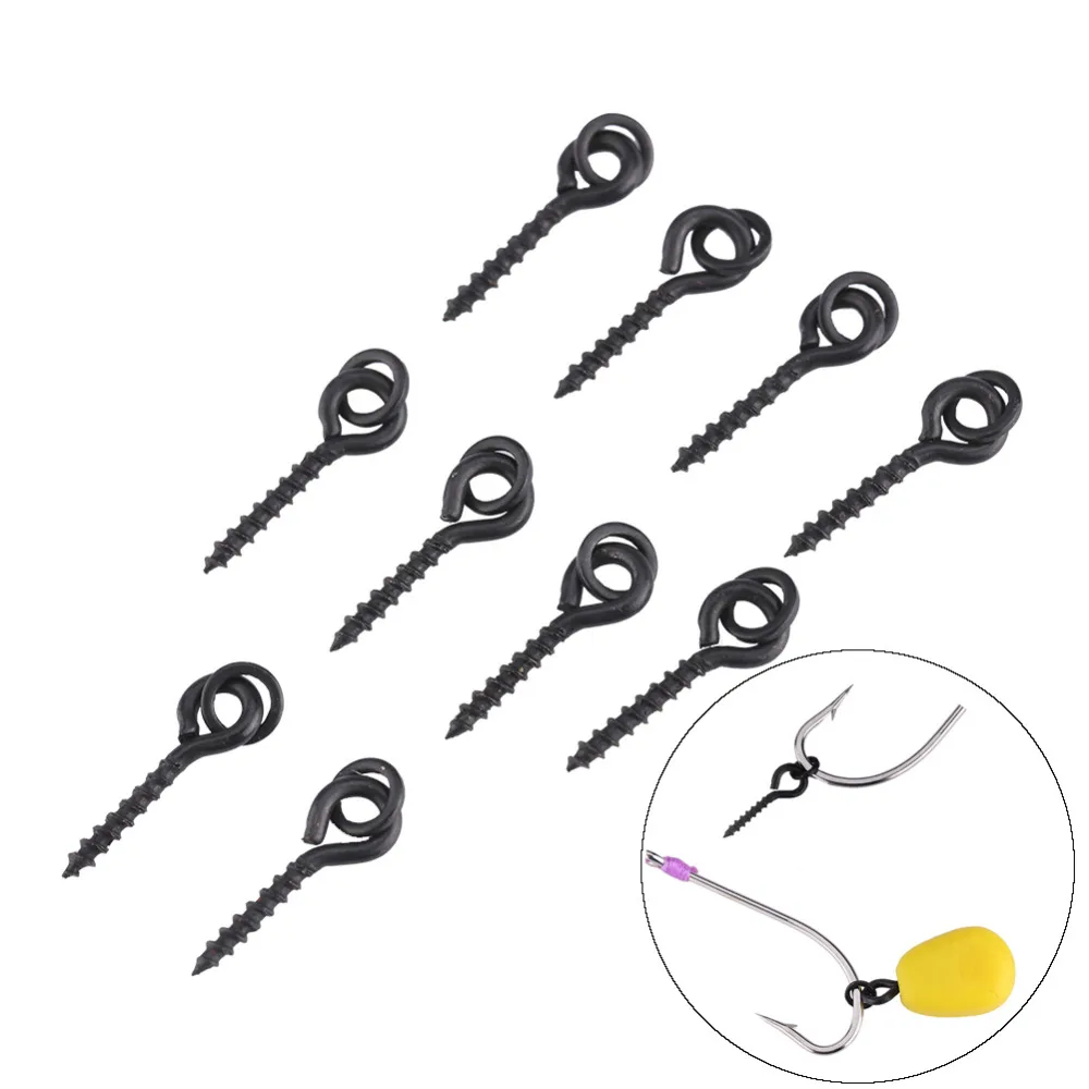 10Pcs Fishing Bait Screw Steel Fishing Pop Up Pegs Hook Bait Stopper