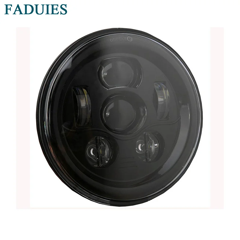 7 inch LED Headlight DOT Daymaker Cree Chip 4.5 inch Passing Fog Light Bucket Bracket for Harley Davidson Classic Electra Glide Street Glide Fat Boy Road King Heritage Softail Lamp Headlamp Black  (4)1