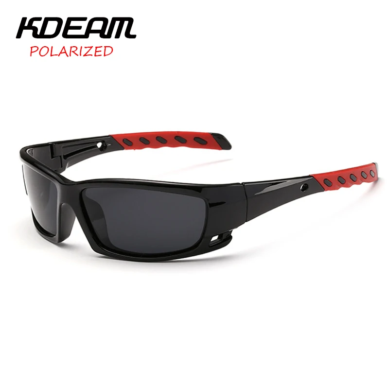 

KDEAM 2019 Sport Sunglasses Men Explosion-proof Polarized Lens Eyewear Rubber anti-slip Design Glasses Women 6 Colors KD8519