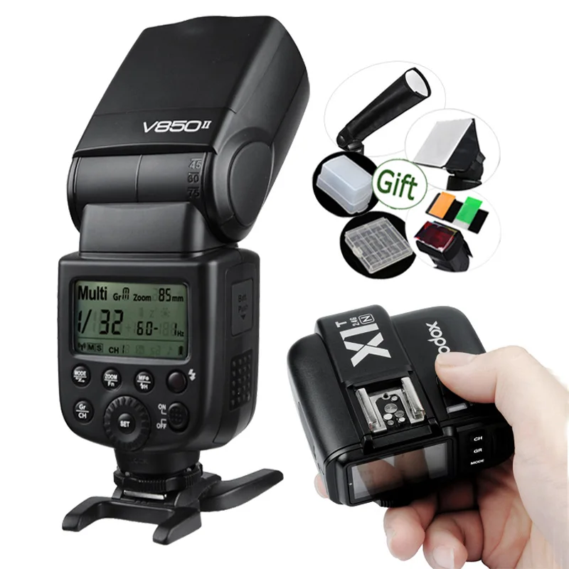 GODOX V850II 2000mAh литий-ионная батарея Speedlite Flash + Ttransmiter триггер для камеры Canon / Nikon Sony с
