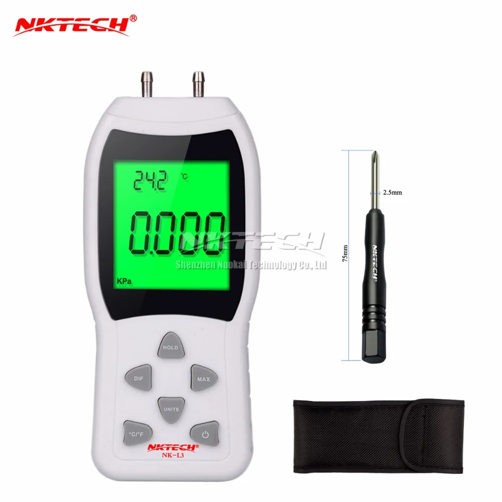 New Professional LCD Digital Manometer Differential Air Pressure Meter