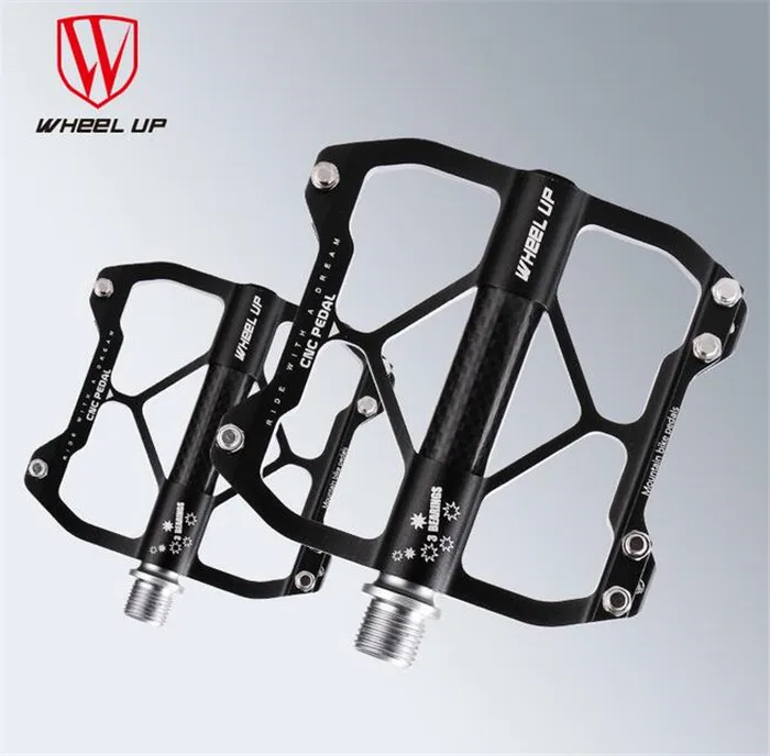

WHEEL UP Bicycle Pedals Aluminum Alloy Carbon Brazing Tube MTB Mountain Bike Pedal CNC 3 Bearings Anti-skid Ultralight Bicycle